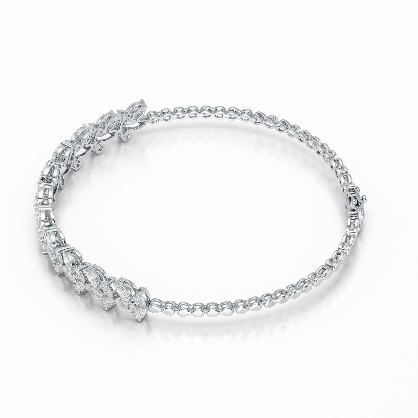 1.95 CT Marquise Cut Diamond Lab Created Bracelet