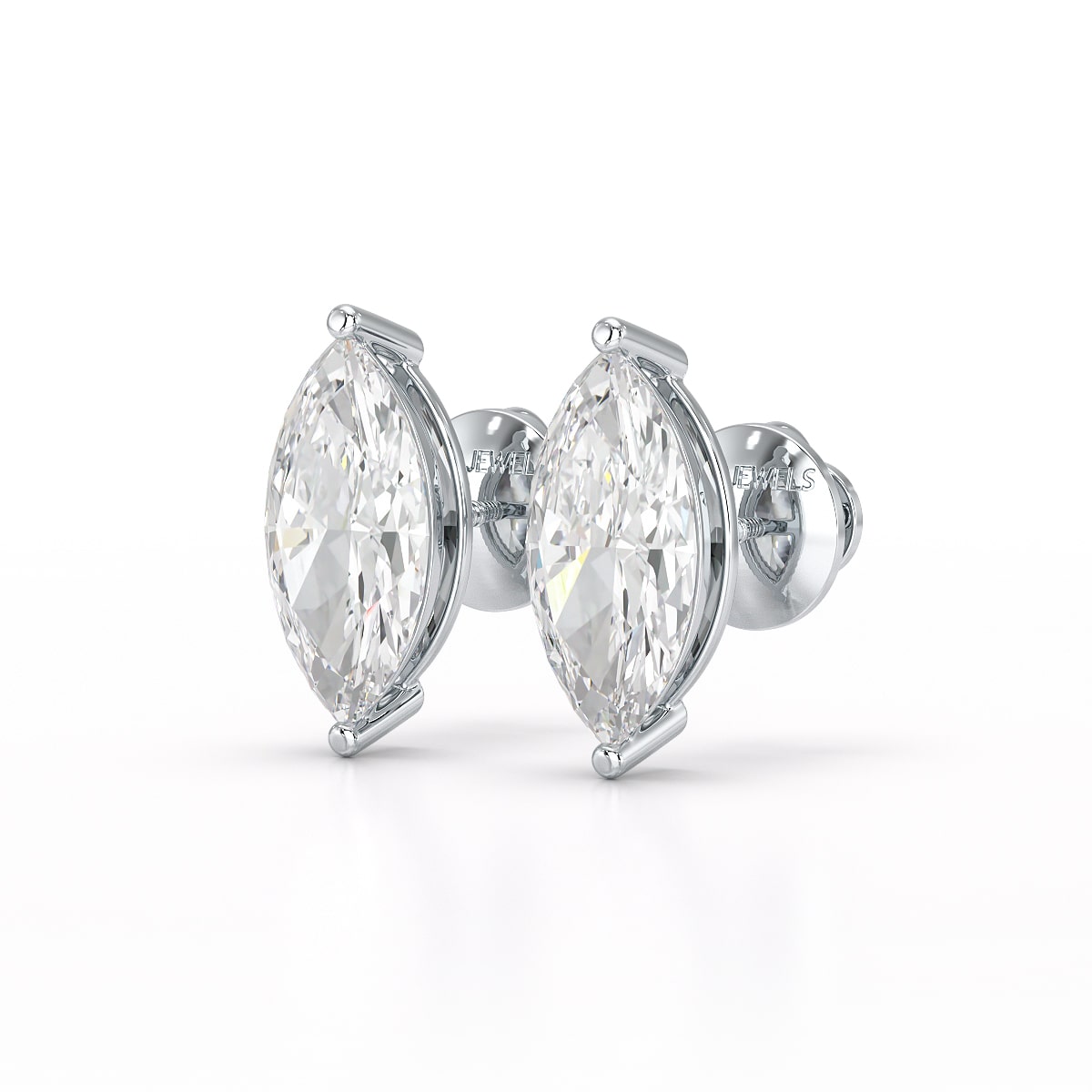 1 CT Marquise Stud Lab Diamond Earrings
