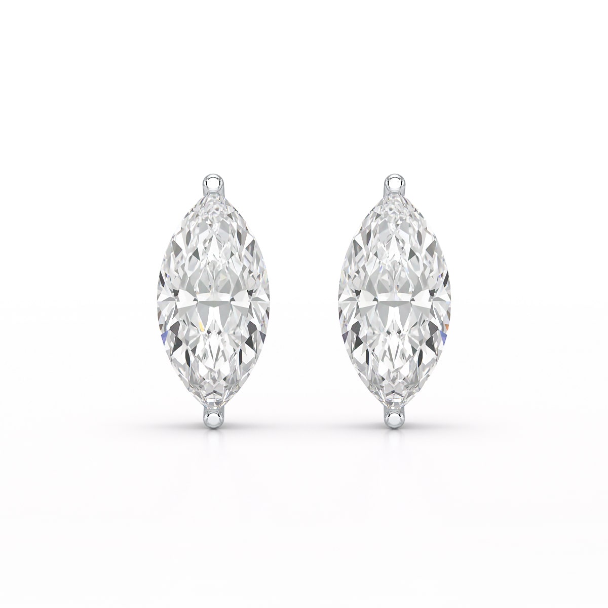 1 CT Marquise Stud Lab Diamond Earrings