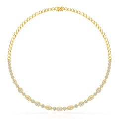 4.53 CT Marquise Cut Lab Diamond Necklace