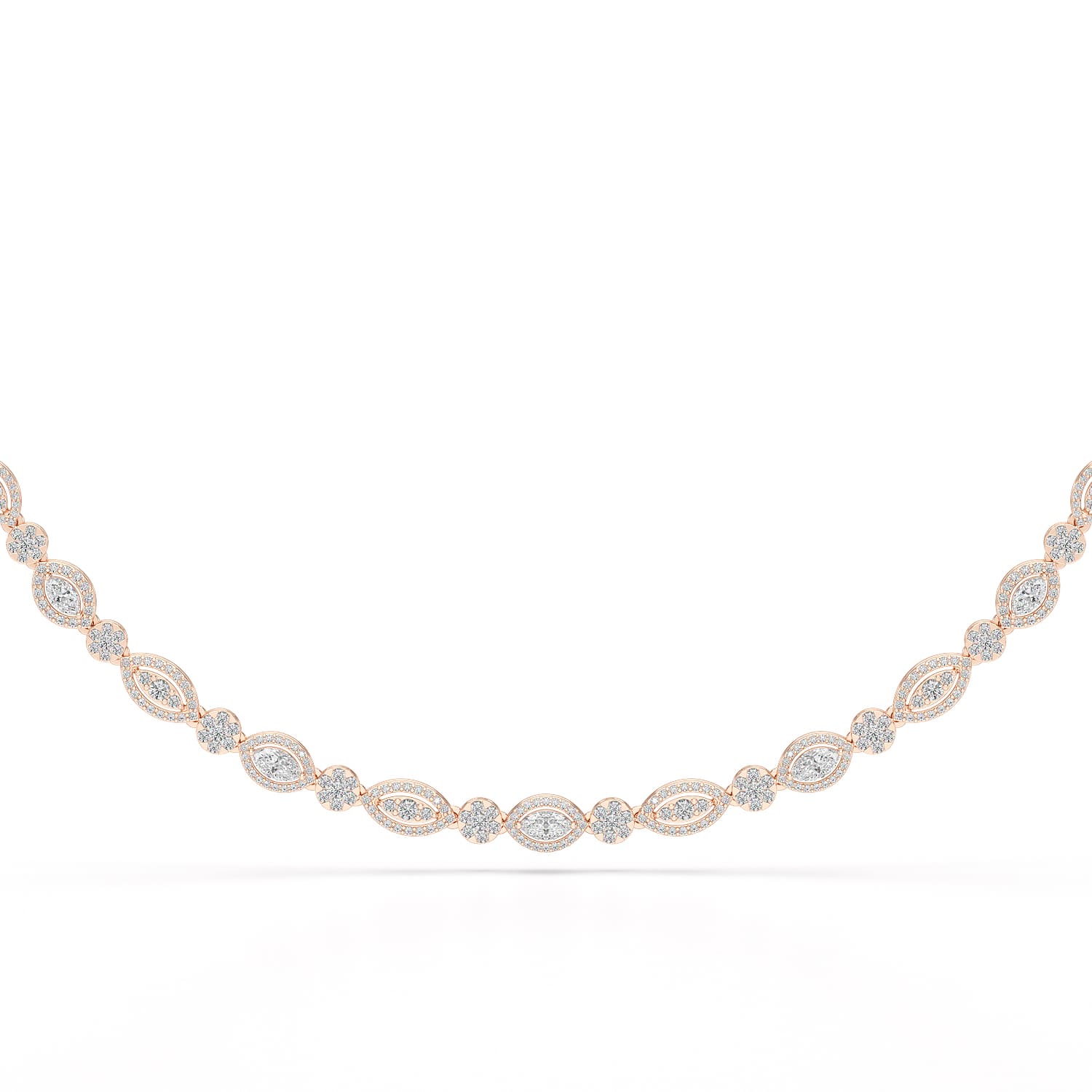 4.53 CT Marquise Cut Lab Diamond Necklace