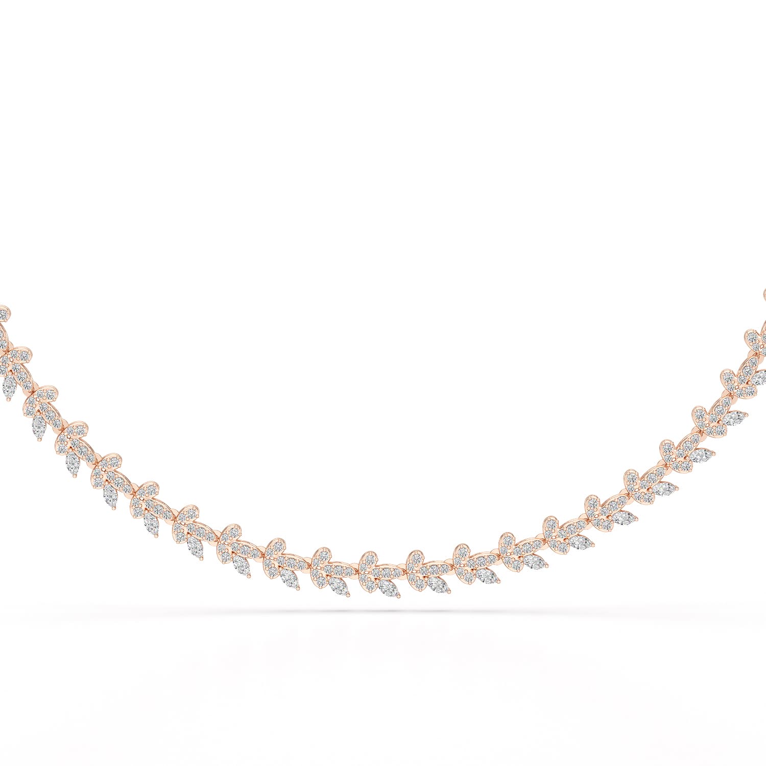 5.14 CT Marquise Shape Lab Grown Diamond Necklace