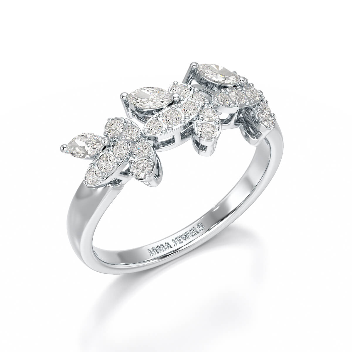 0.51 CT Marquise Cut Lab Diamond Ring