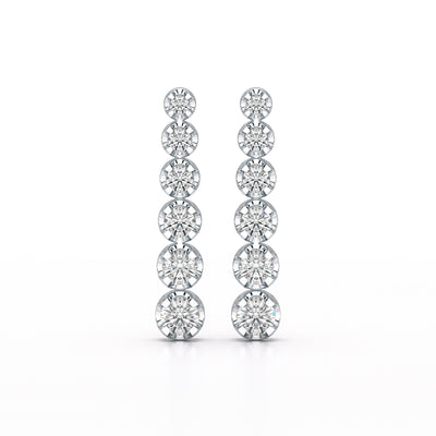 3 CT Lab Diamond Bridal Drop Dangle Earrings
