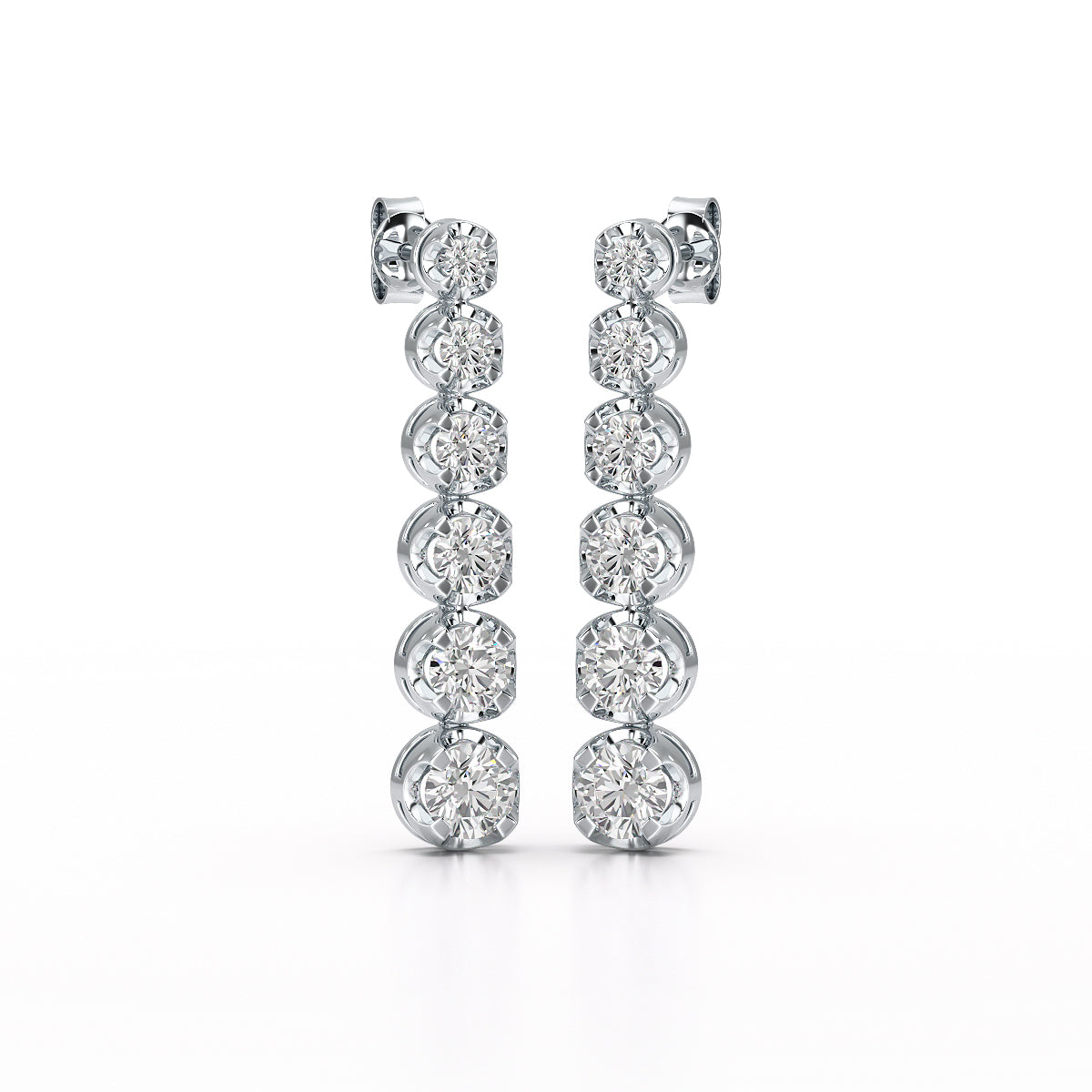 3 CT Lab Diamond Bridal Drop Dangle Earrings