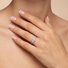 1.40 CT Oval Three Stone Diamond Ring