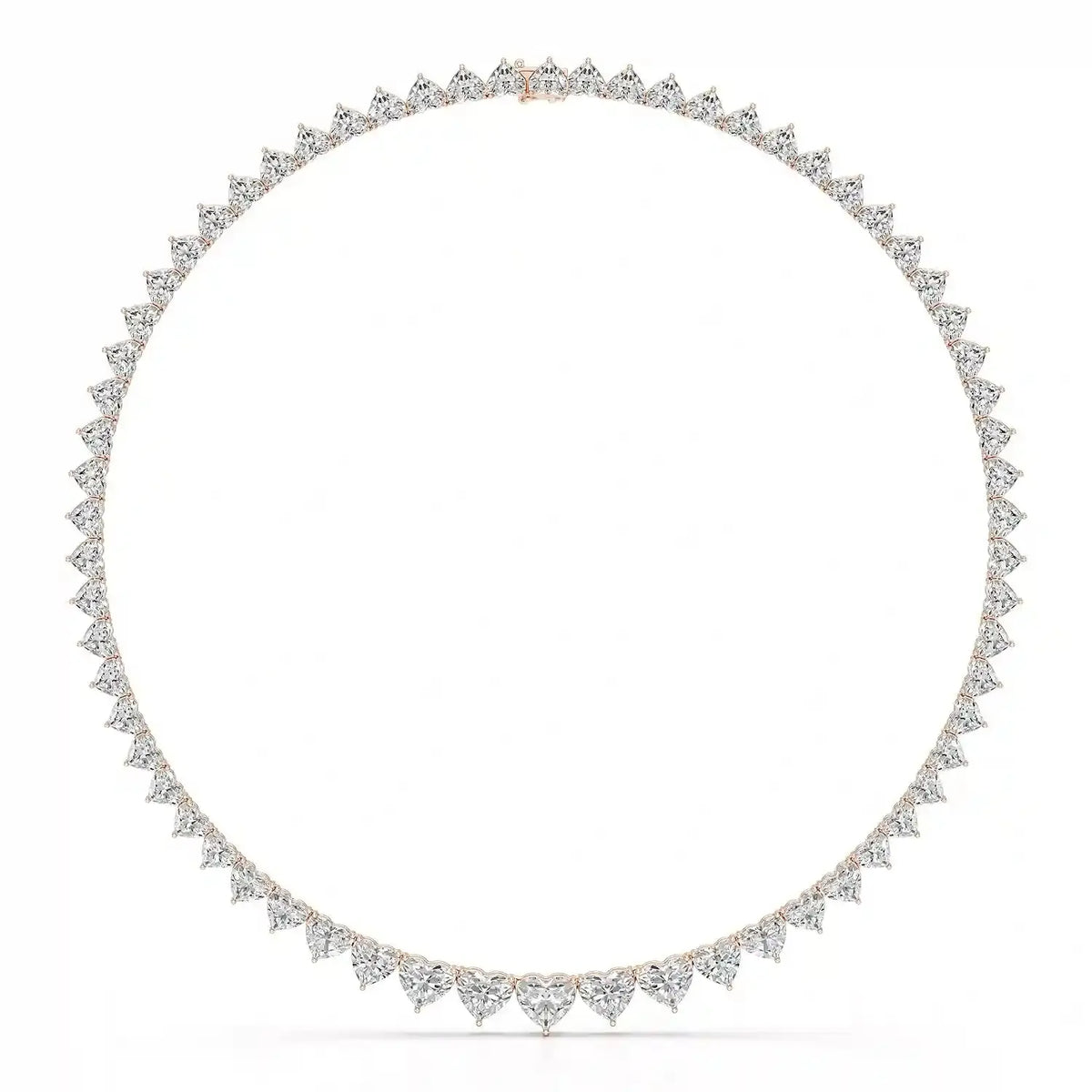 42.12 CT Lab Diamond Heart Cut Necklace Jama Jewels