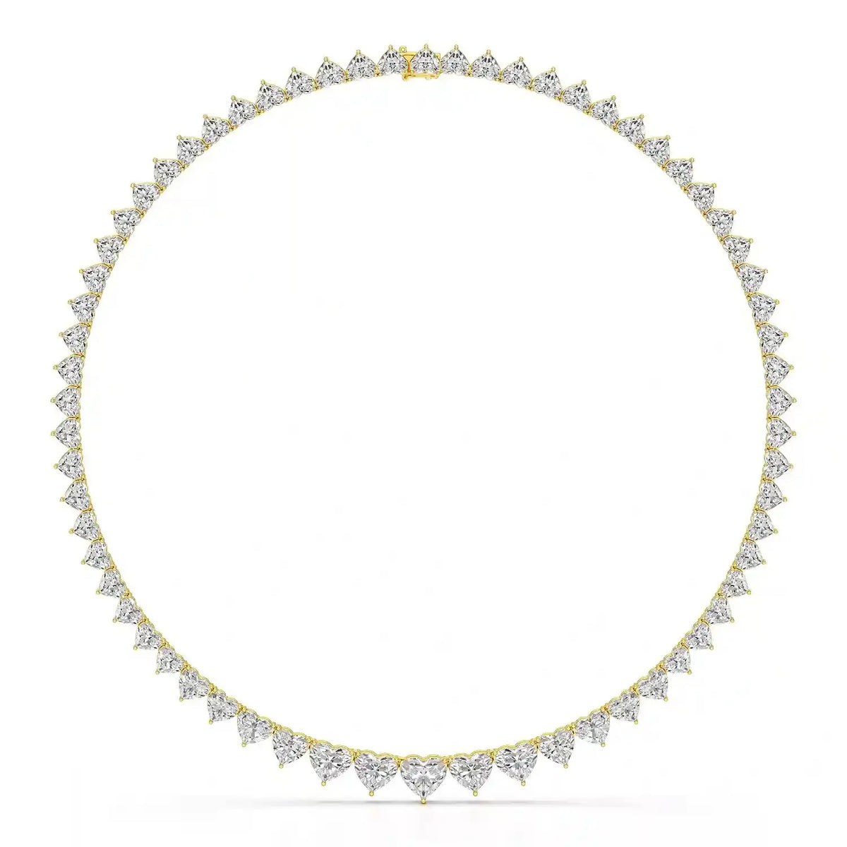 42.12 CT Lab Diamond Heart Cut Necklace Jama Jewels