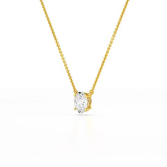 1 CT Oval Lab Grown Diamond Solitaire Pendant