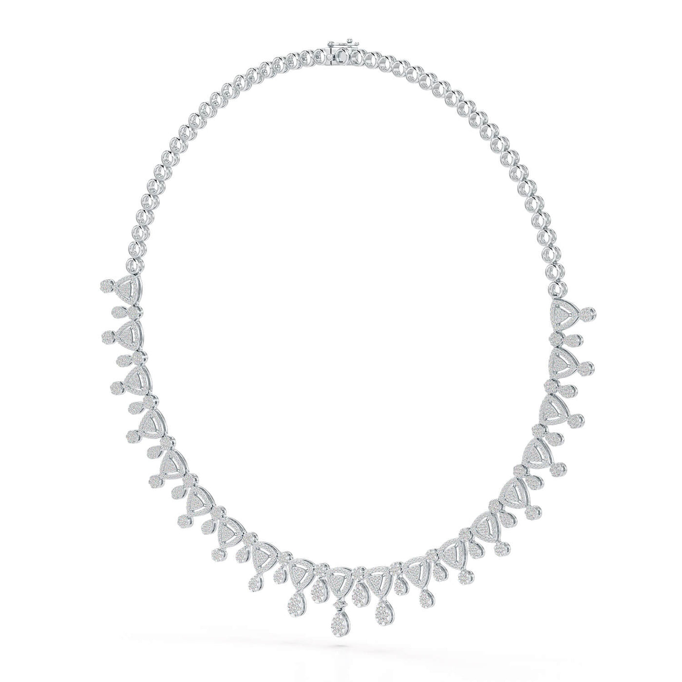 5 CT Pear Marquise Cut Lab Grown Diamond Bridal Necklace