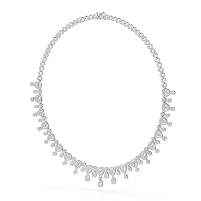 5 CT Pear Marquise Cut Lab Grown Diamond Bridal Necklace