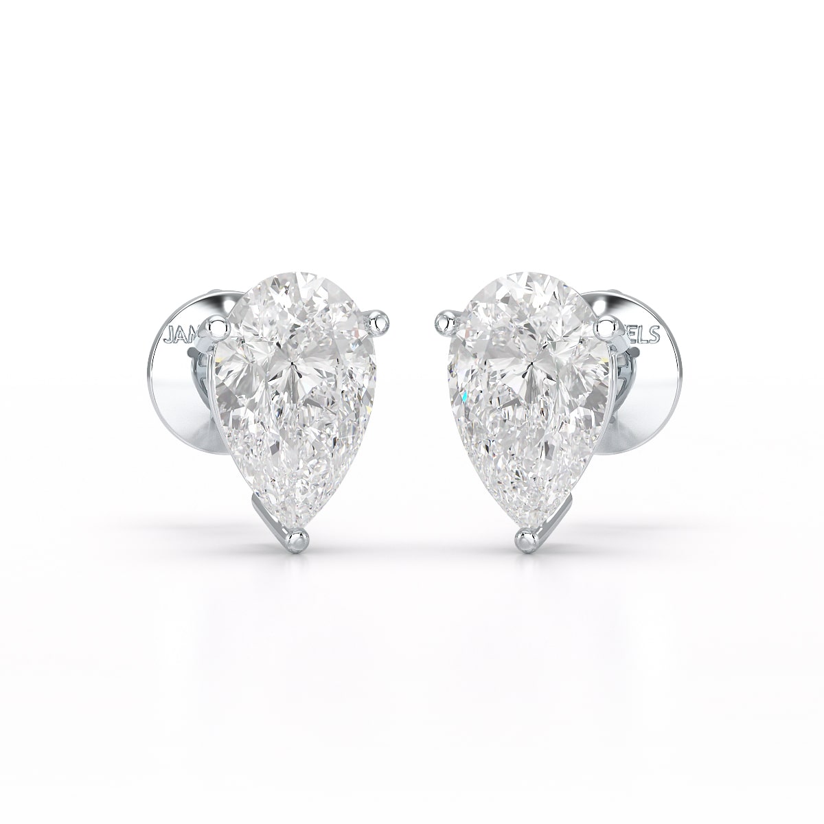 1.0 CT Pear Shaped Lab Diamond Stud Earrings