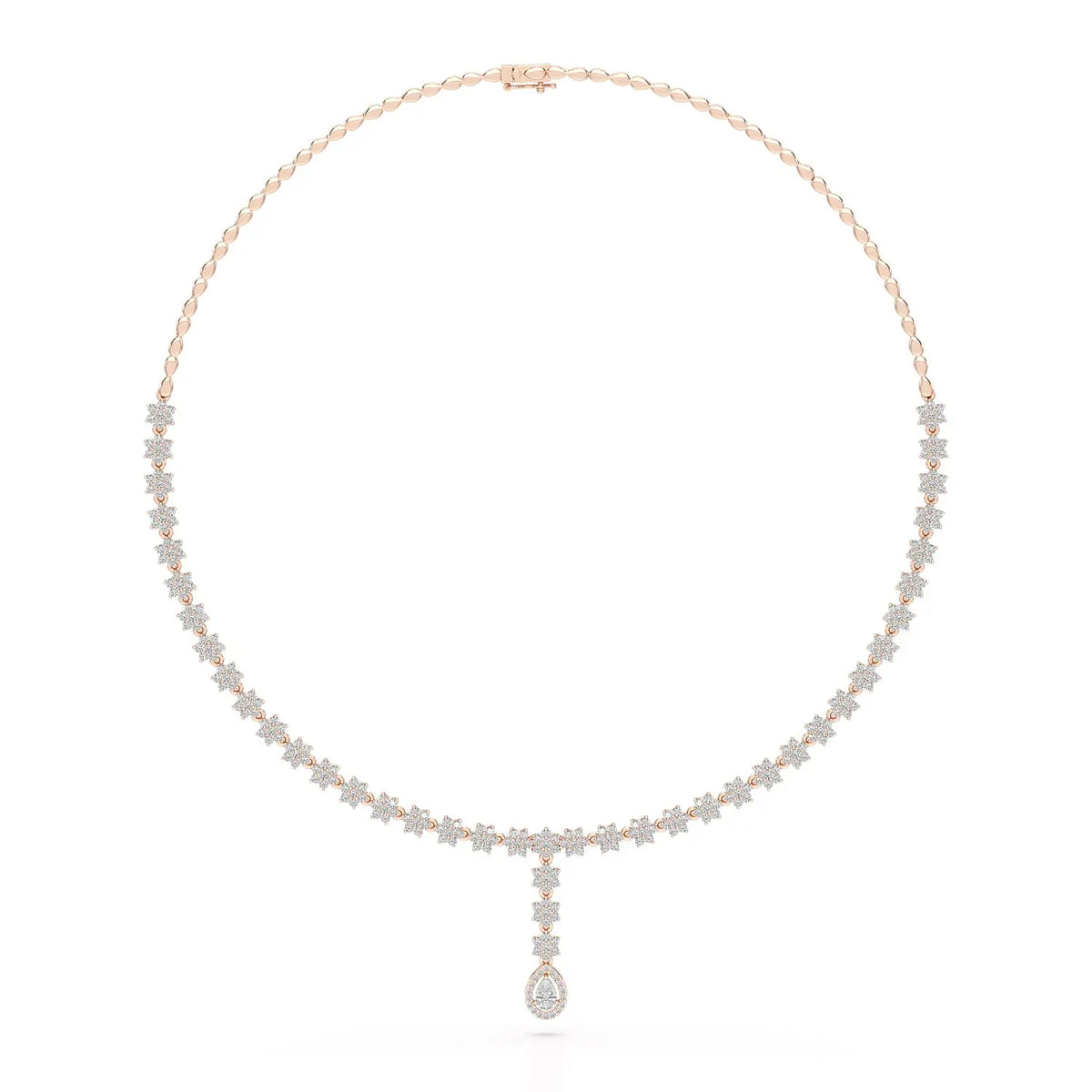 Pear Cut Lab Diamond 4.97 CT Necklace Jama Jewels