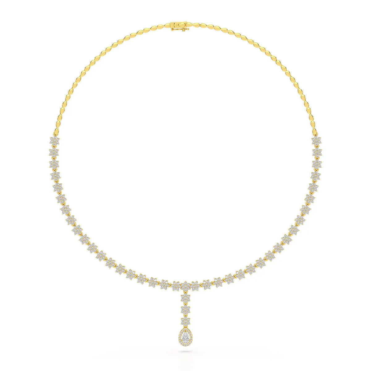 Pear Cut Lab Diamond 4.97 CT Necklace Jama Jewels