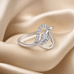0.20 CT Round Infinity Loop Twist Diamond Ring Jama Jewels