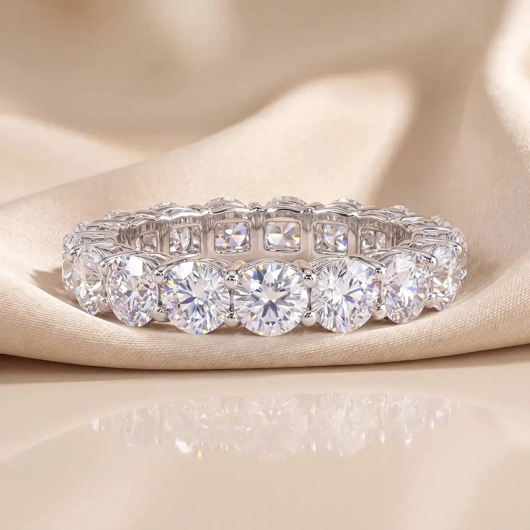 4.20 CT Round Diamond Eternity Band Jama Jewels