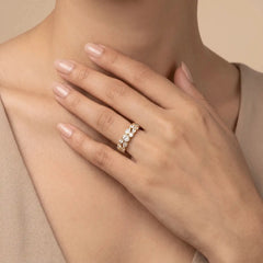 1.30 CT Multi Shape Diamond Cluster Ring in Bezel Setting