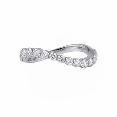 0.85 CT Round Diamond Wave Band
