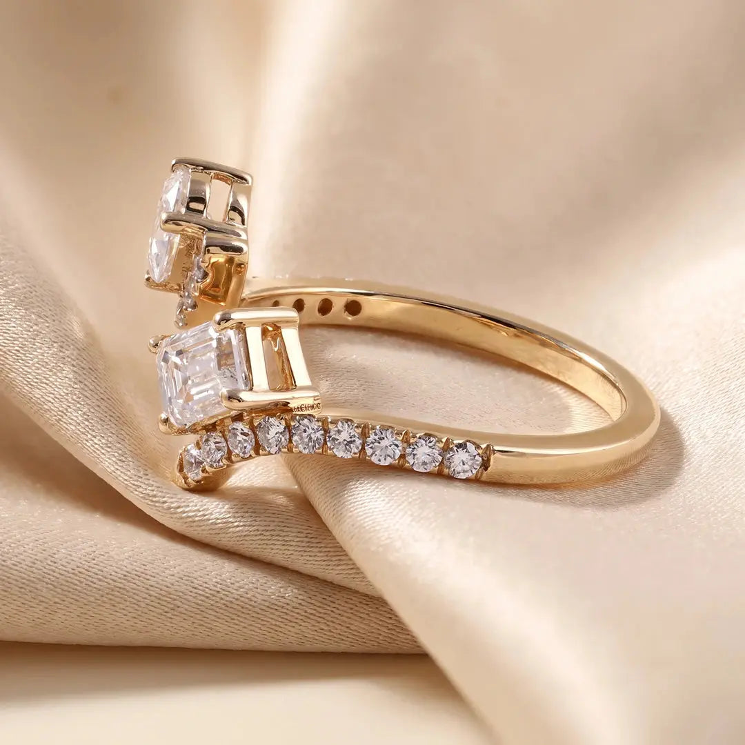 1.10 CT Multi Shape Open Diamond Ring