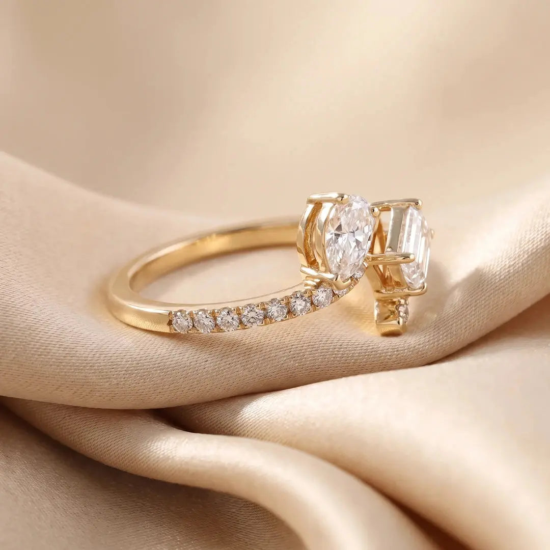 1.10 CT Multi Shape Open Diamond Ring