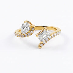 1.10 CT Multi Shape Open Diamond Ring