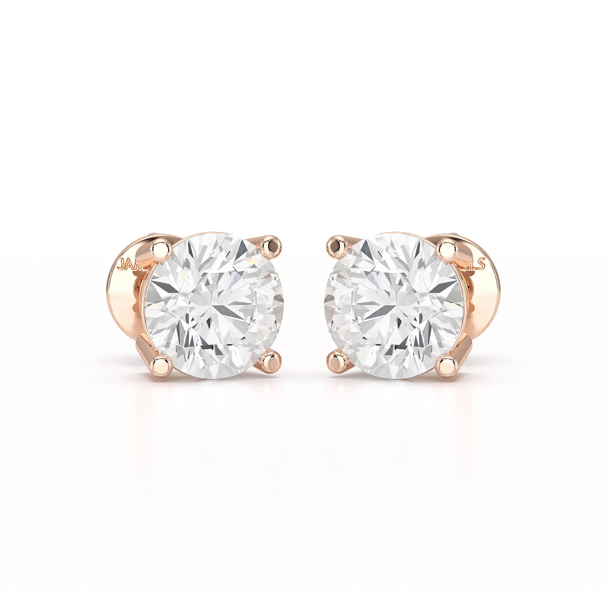 1 Carat Studs Lab Diamond Round Earrings