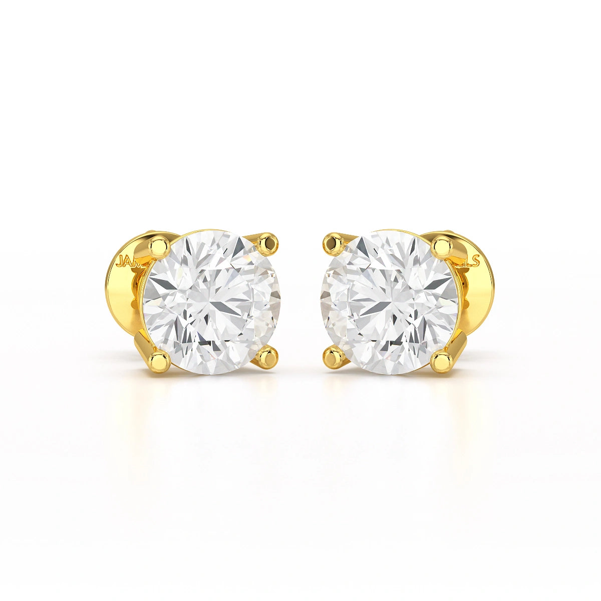 1 Carat Studs Lab Diamond Round Earrings