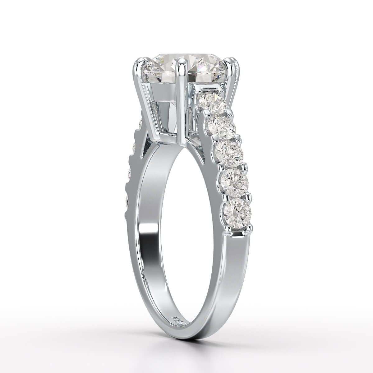 مختبر الماس 3.74 قيراط خاتم الزواج قطع مستديرة