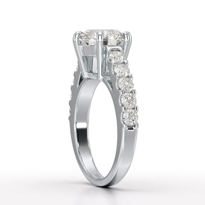 Lab Diamond 3.74 CT Round Cut Wedding Ring