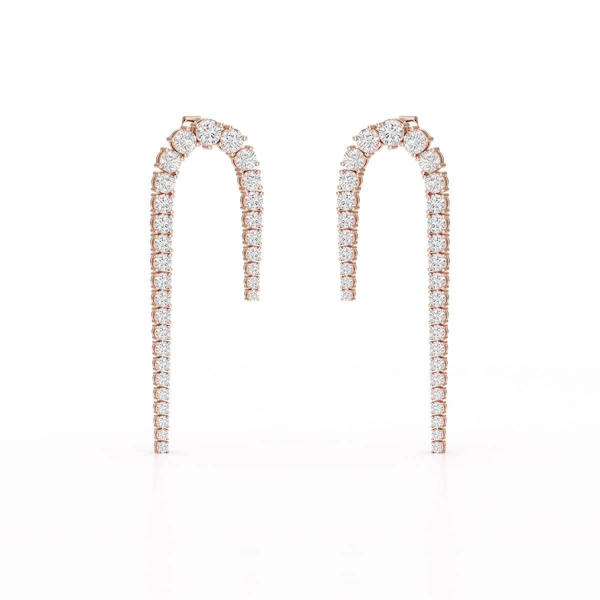 14.26 CT Round Cut Lab Diamond Drop Earrings