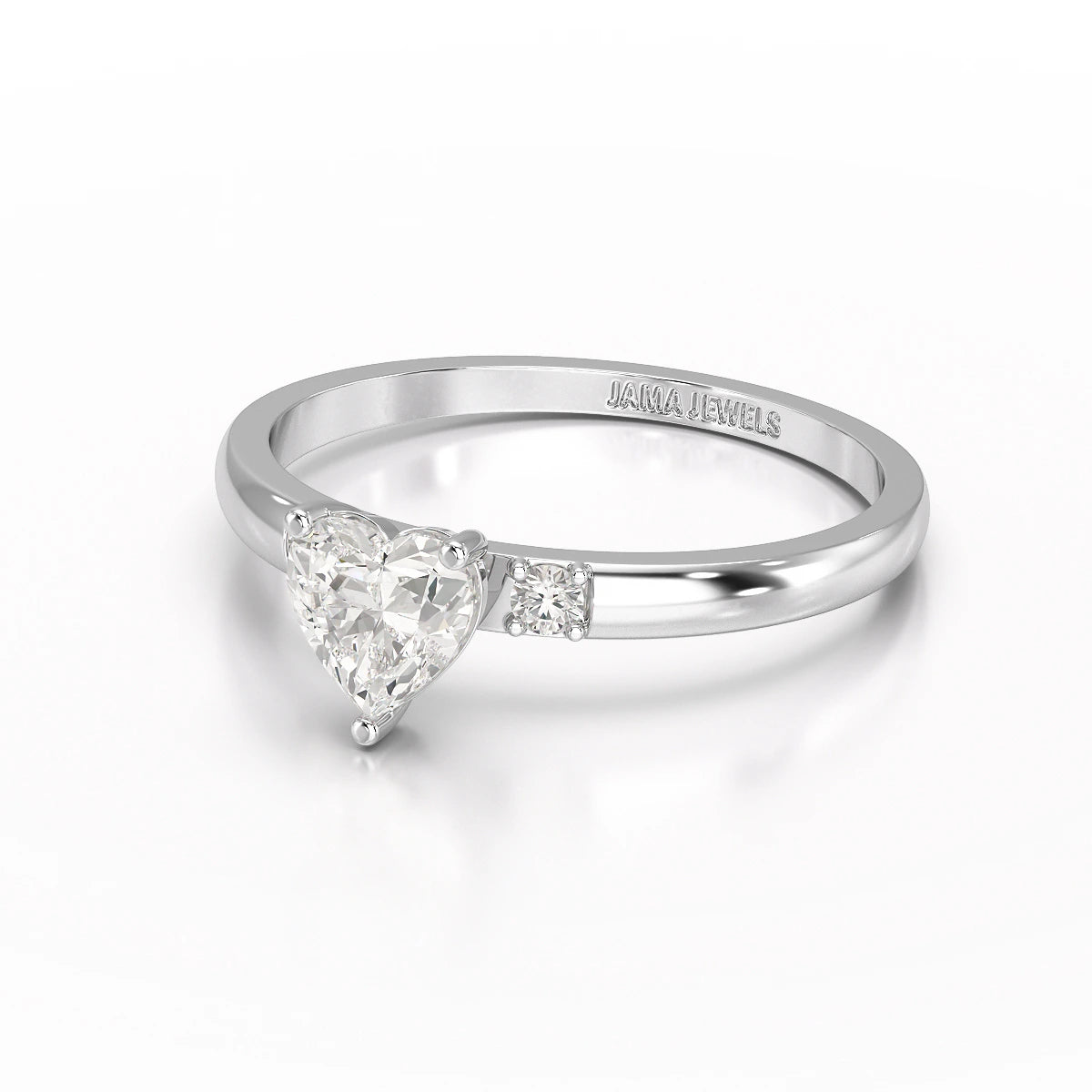 0.68 CT Heart Shaped Lab Diamond Ring