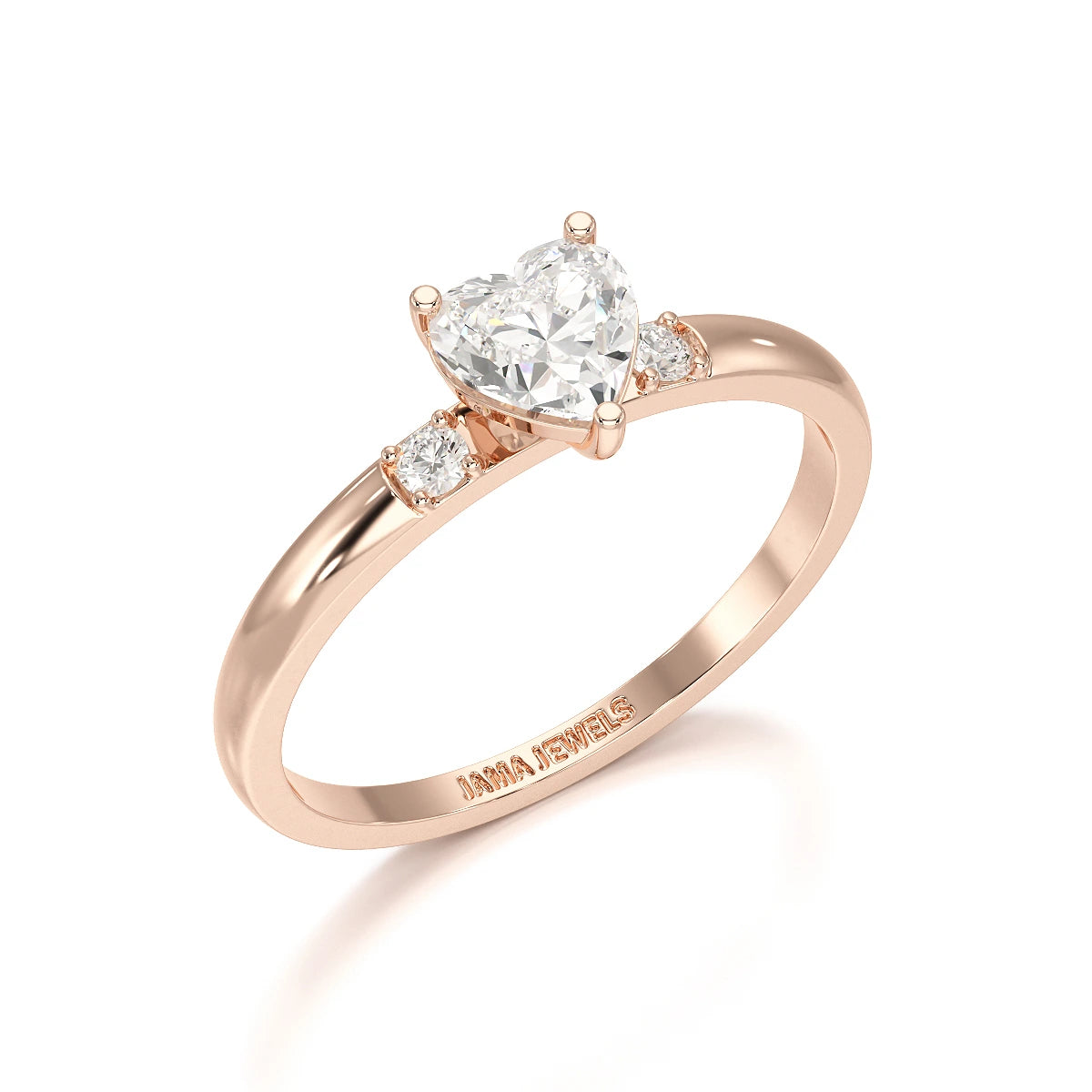 0.68 CT Heart Shaped Lab Diamond Ring