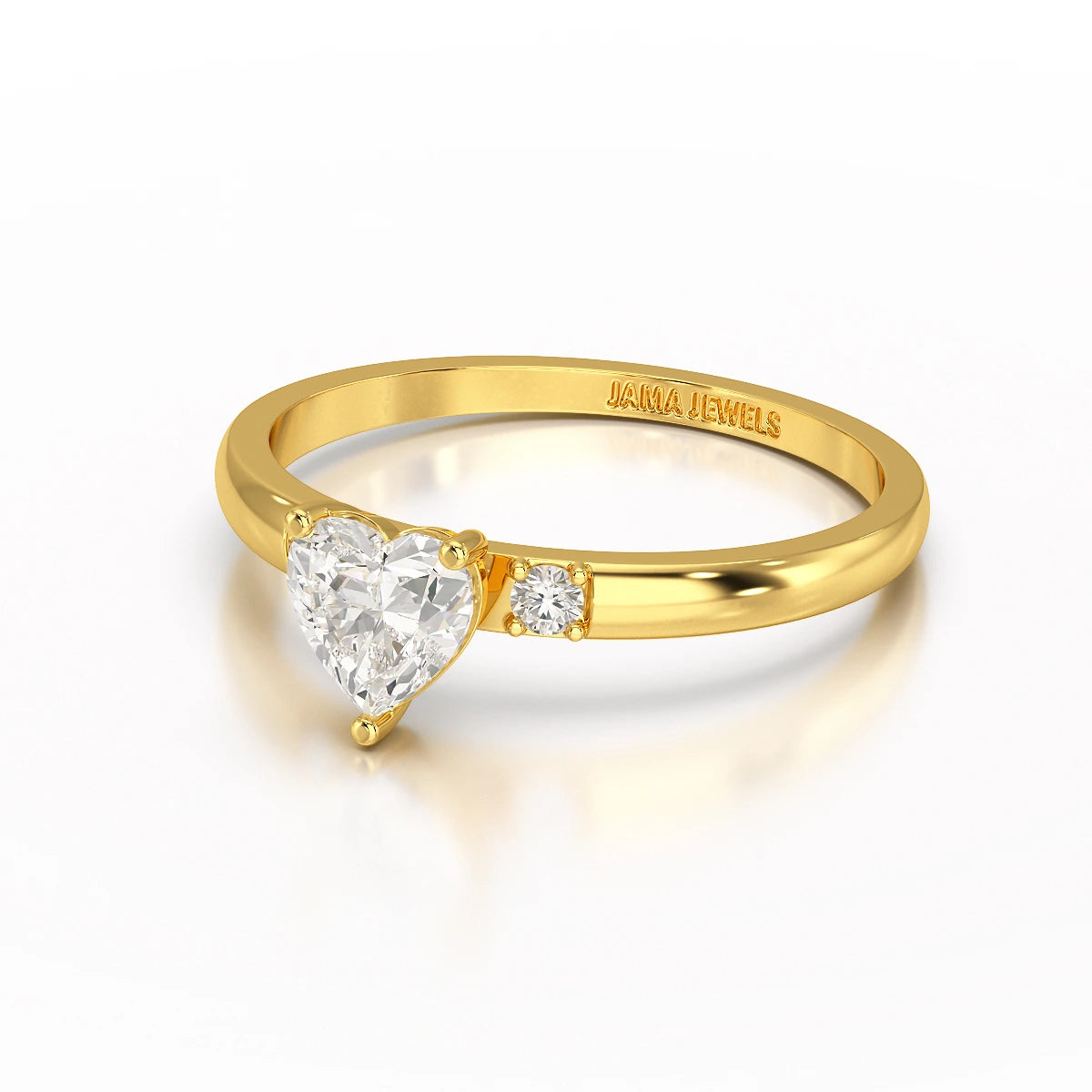 0.68 CT Heart Shaped Lab Diamond Ring