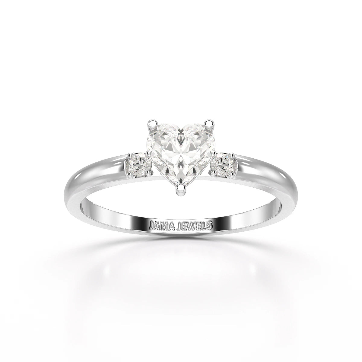 0.68 CT Heart Shaped Lab Diamond Ring