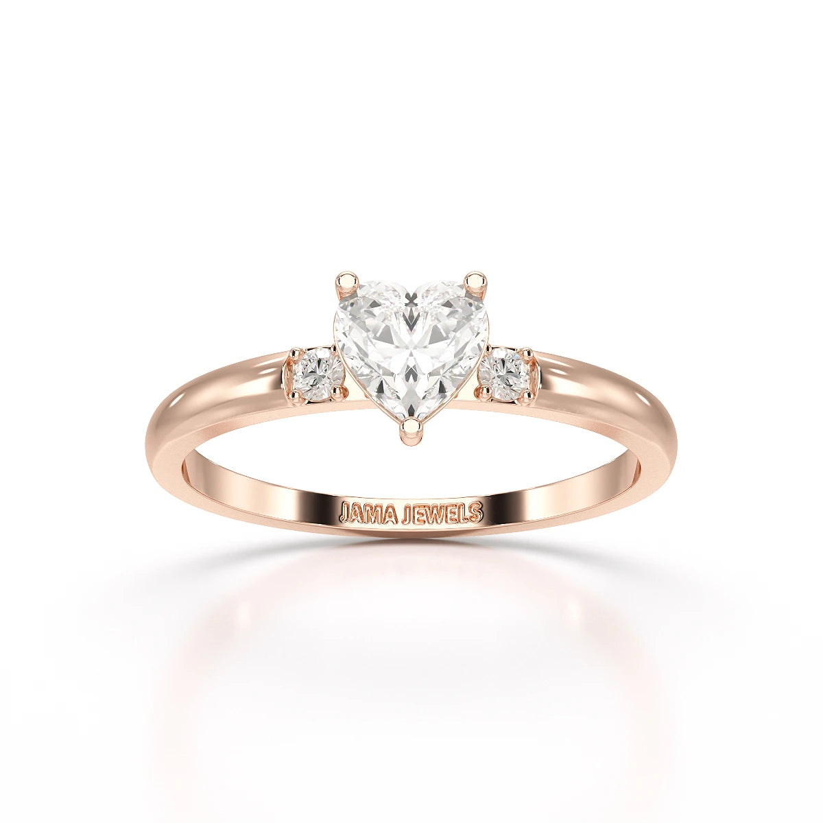 0.68 CT Heart Shaped Lab Diamond Ring