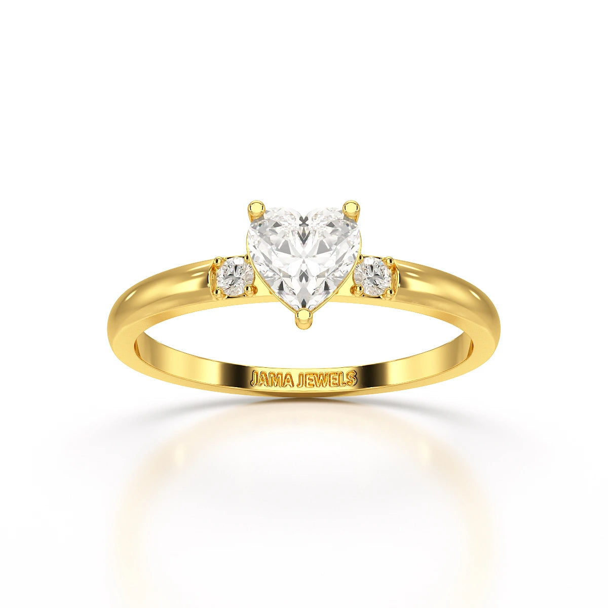 0.68 CT Heart Shaped Lab Diamond Ring