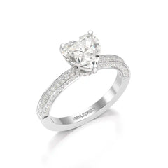 2.53CT Heart Cut Lab Diamond Ring