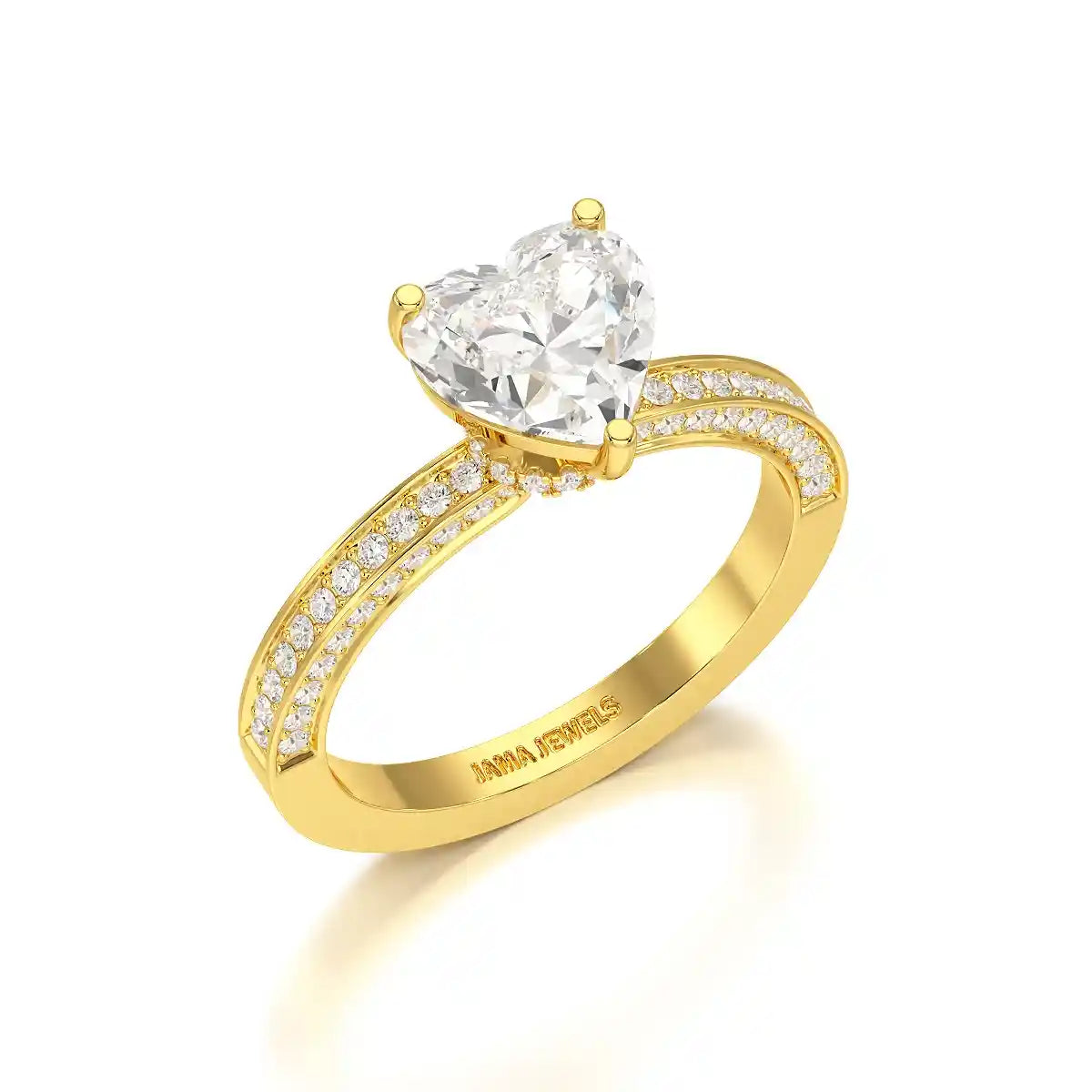 2.53CT Heart Cut Lab Diamond Ring