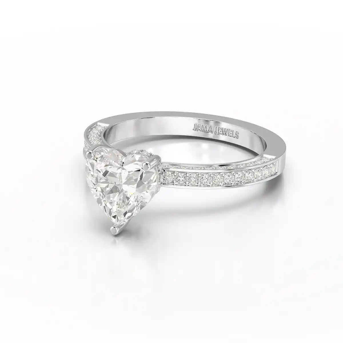 2.53CT Heart Cut Lab Diamond Ring