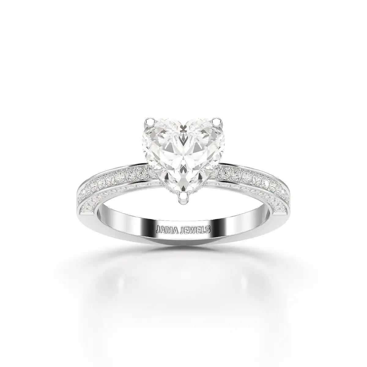 2.53CT Heart Cut Lab Diamond Ring