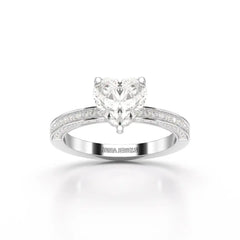 2.53CT Heart Cut Lab Diamond Ring