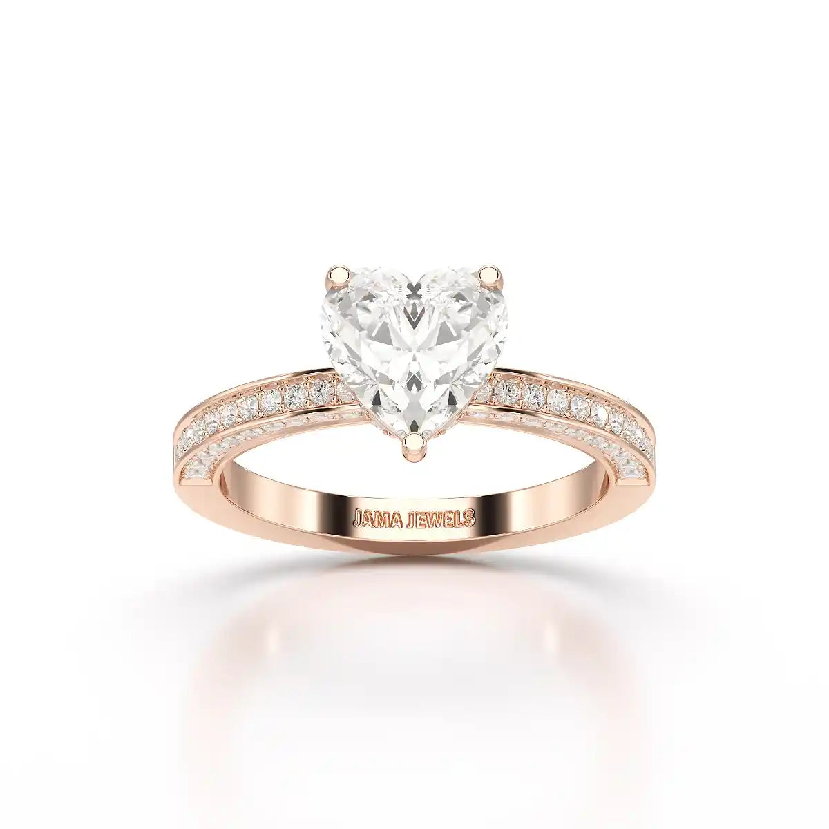 2.53CT Heart Cut Lab Diamond Ring