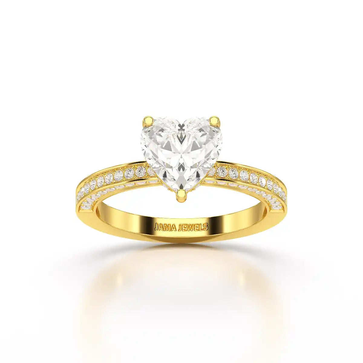 2.53CT Heart Cut Lab Diamond Ring