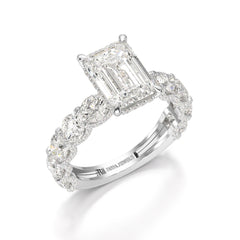 7.26 CT Emerald Shape Lab Diamond Ring