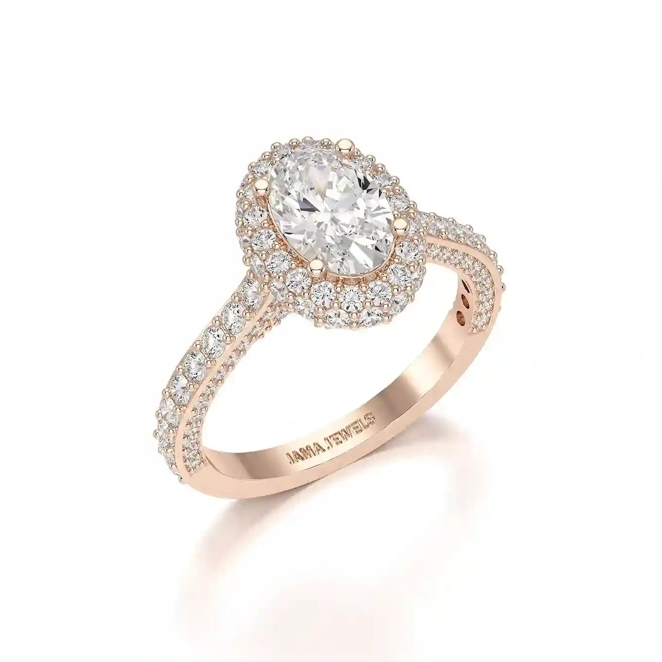 2.25 CT Oval Cut Halo Diamond Ring