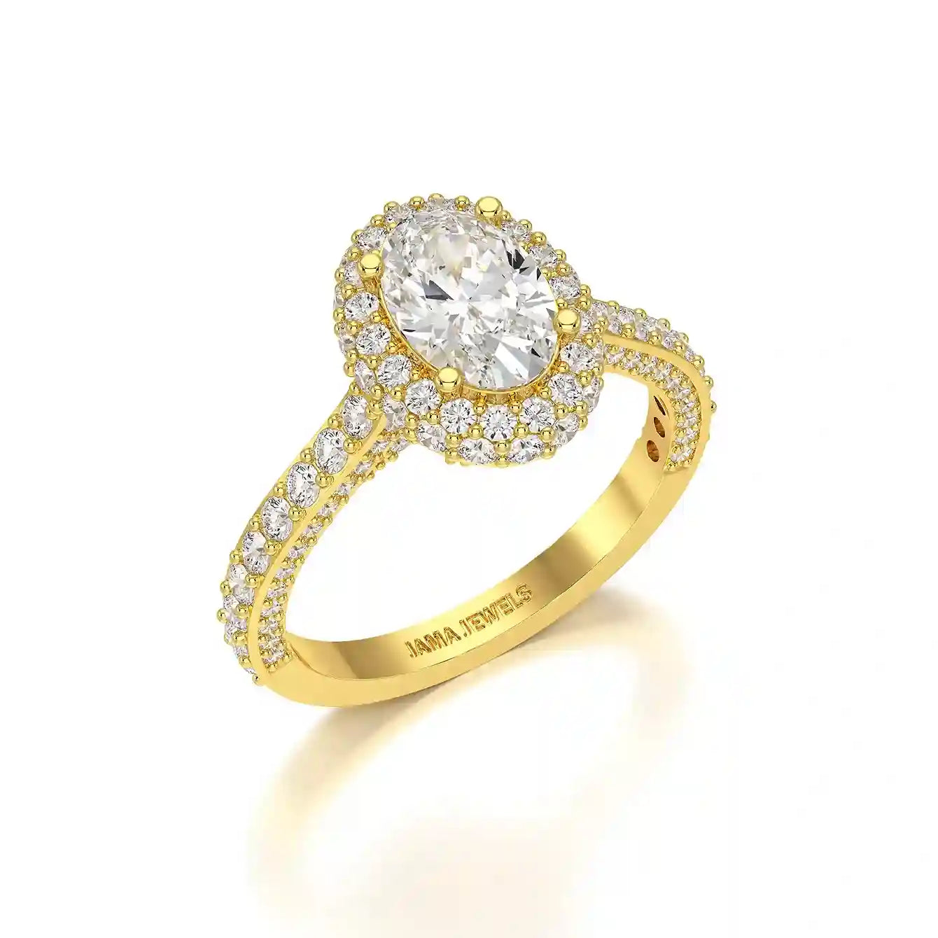 2.25 CT Oval Cut Halo Diamond Ring