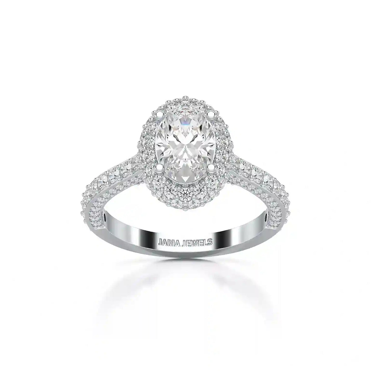 2.25 CT Oval Cut Halo Diamond Ring