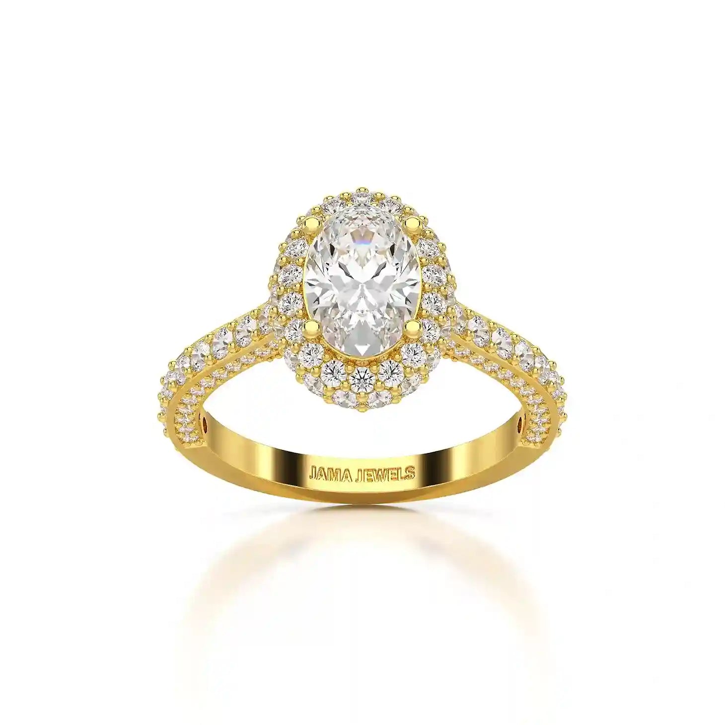 2.25 CT Oval Cut Halo Diamond Ring