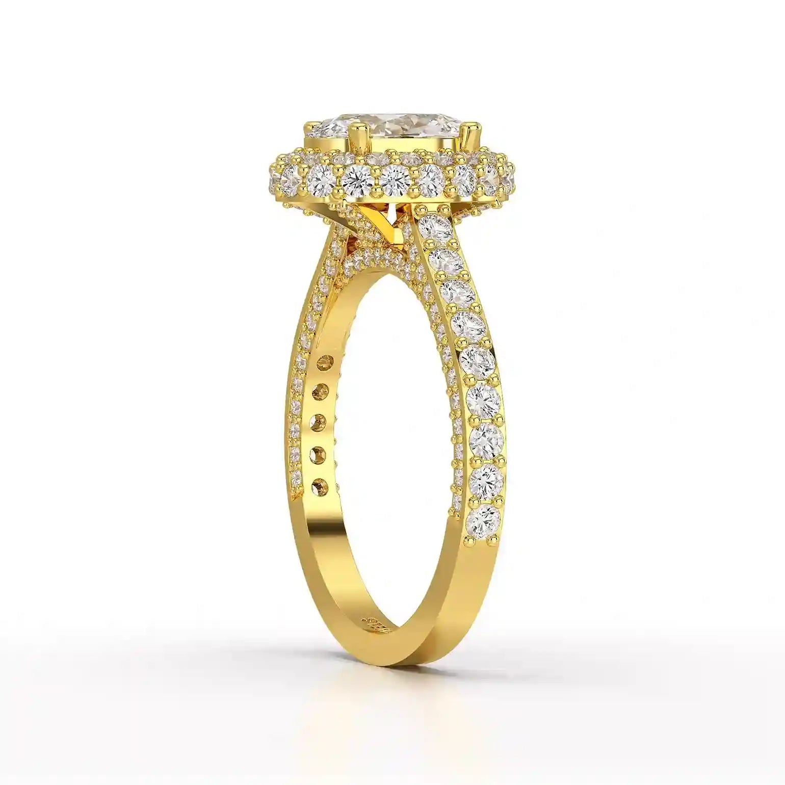2.25 CT Oval Cut Halo Diamond Ring