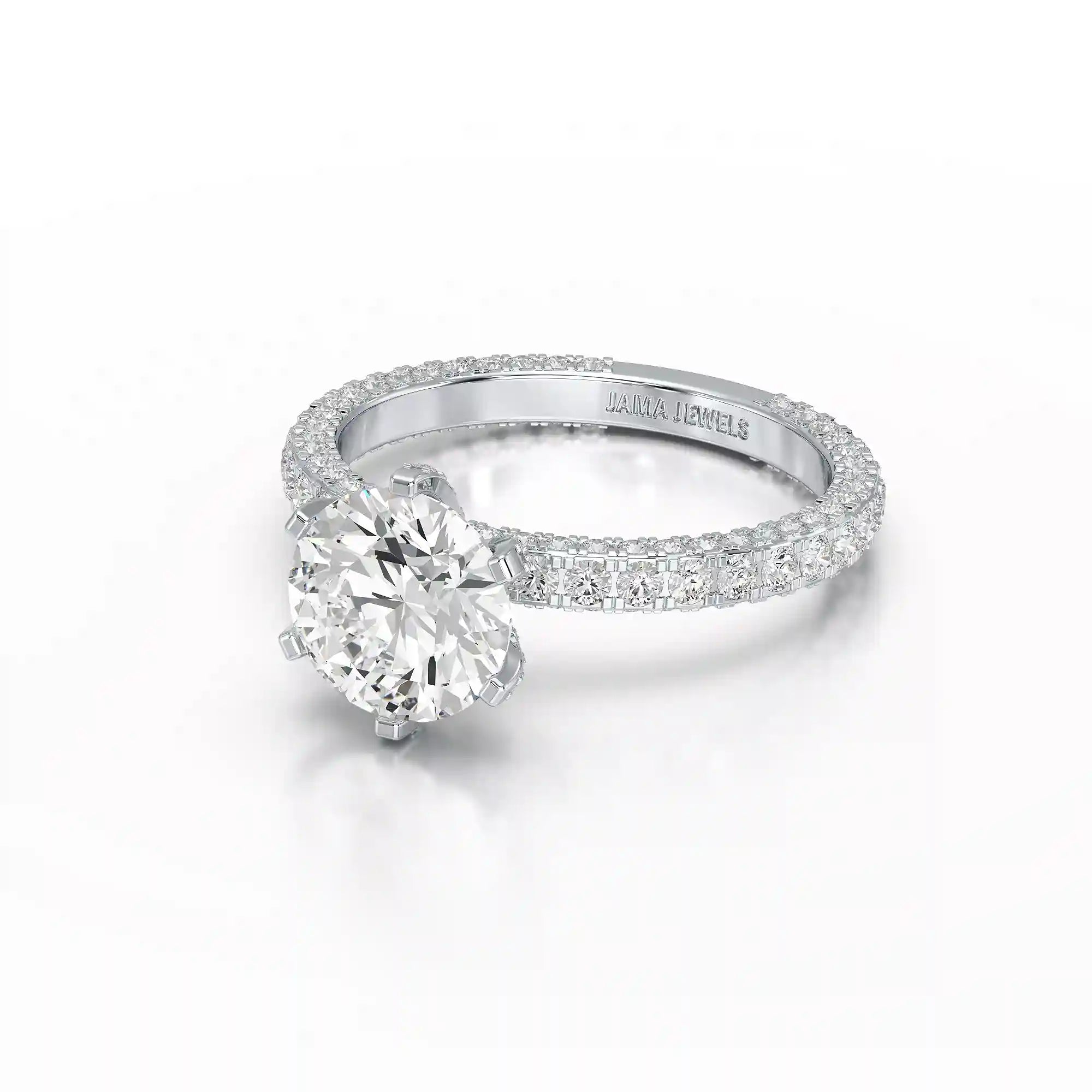 3.15 CT Round Cut Lab Diamond Ring